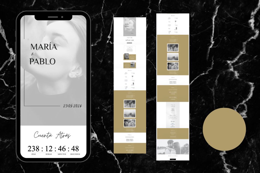 Invitación Digital Jade Color Miel