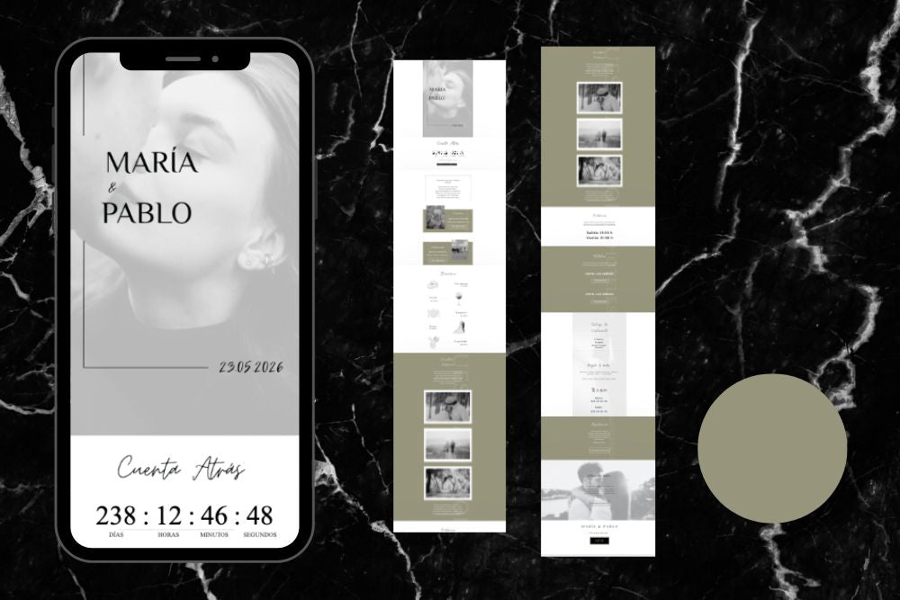 Invitación Digital Jade Color Oliva