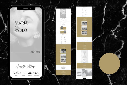 Invitación Digital Jade Color Miel