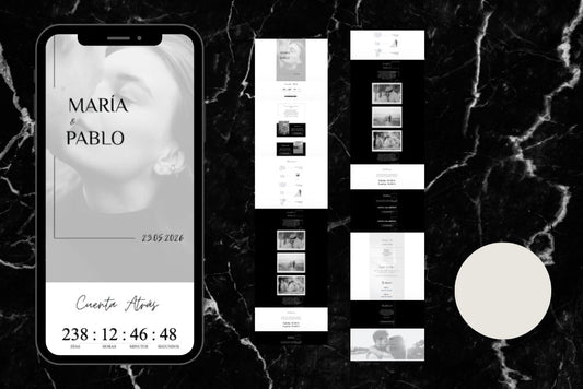 Invitación Digital Jade Color Nieve