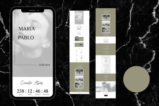 Invitación Digital Jade Color Oliva