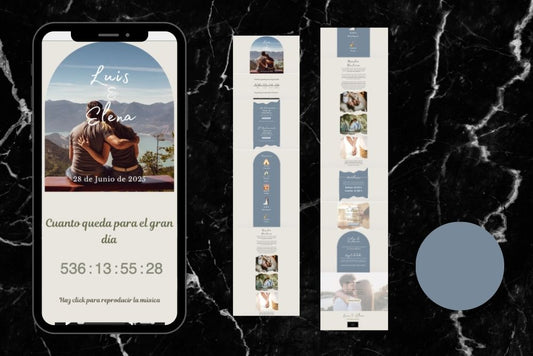 Invitación Digital Berilio color Bruma