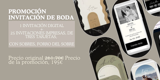 Pack de invitaciones de boda digitales e impresas de lujo – Vitte Design
